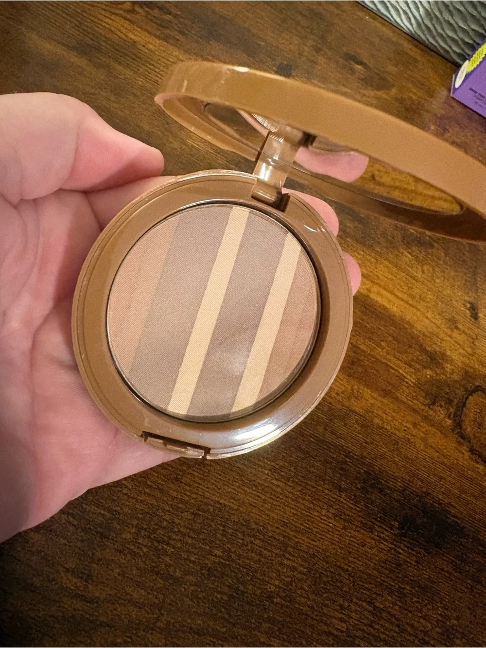 BronzaBelle Bronzer Highlighter - Tan Brown with Gold Lettering